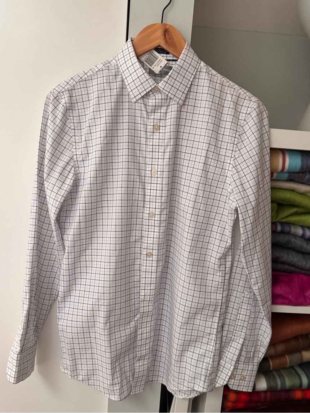 Title: Michael Kors Men’s Check Dress Shirt – 14½ 32/33 – NWT